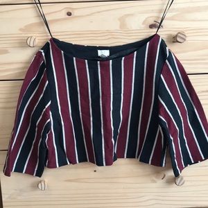 NWT Wide Cut Striped H&M Thick Crop Top
